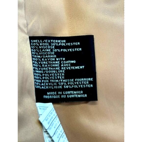 "VIA SPIGA" Stunning Wool Coat, Faux Fur Trim, Asymmetrical Zipper,Belted,8 - Picture 8 of 16